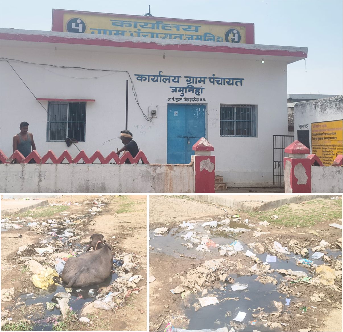 ग्राम पंचायत जमुनिहा का हाट बाजार बना गंदगी का अड्डा, बजबजा रही नालियां — स्वच्छता अभियान पर उठे सवाल