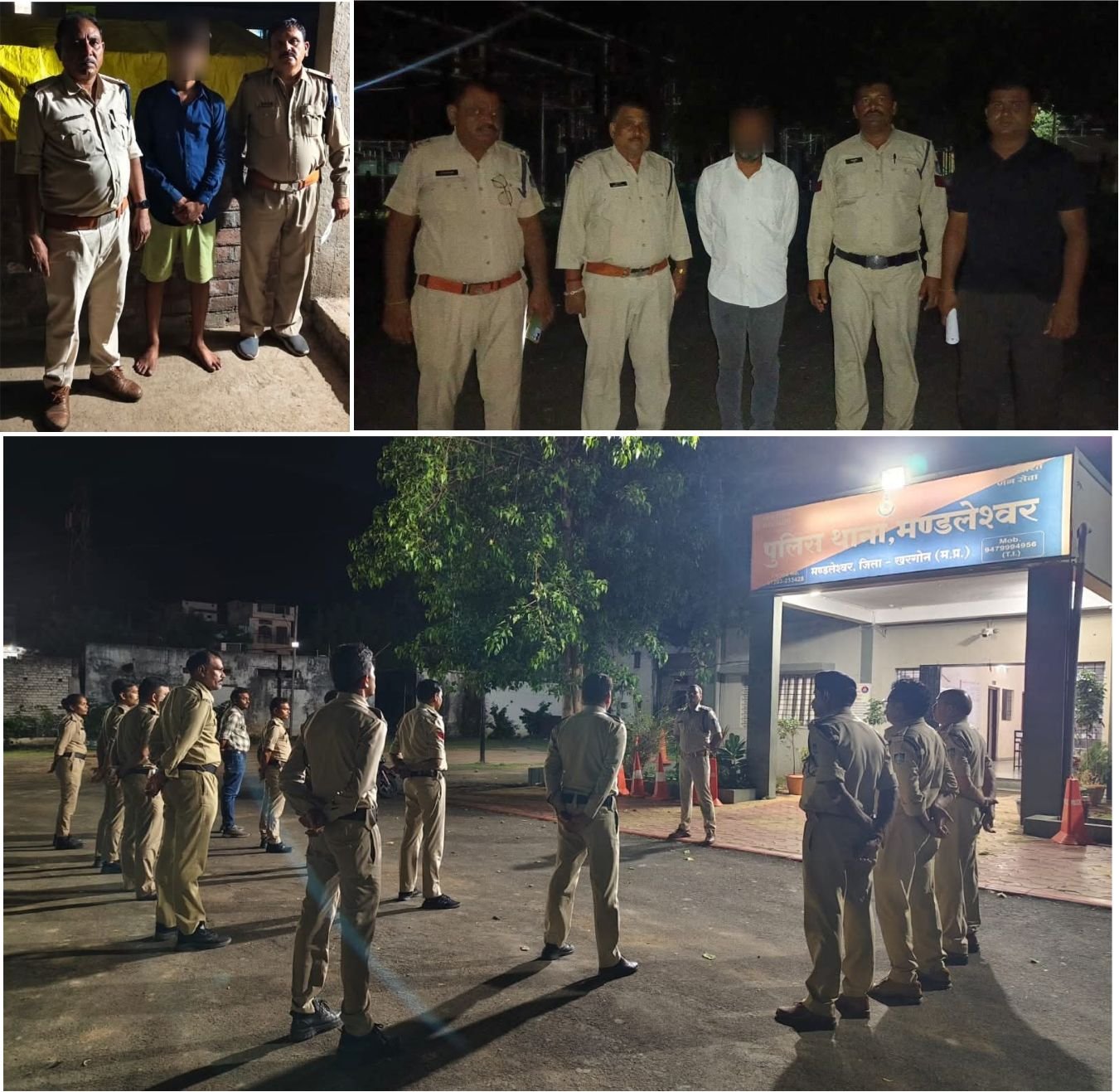 खरगोन पुलिस की प्रभावी कॉम्बिंग गश्त : आधी रात को अपराधियों पर कसा शिकंजा