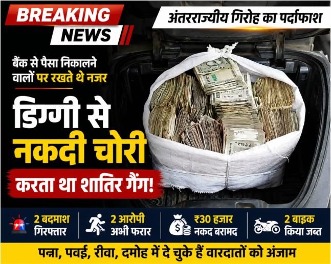 बैंक से रकम निकालने वालों को बनाता था निशाना, अंतर्राज्यीय चोर गिरोह का पर्दाफाश