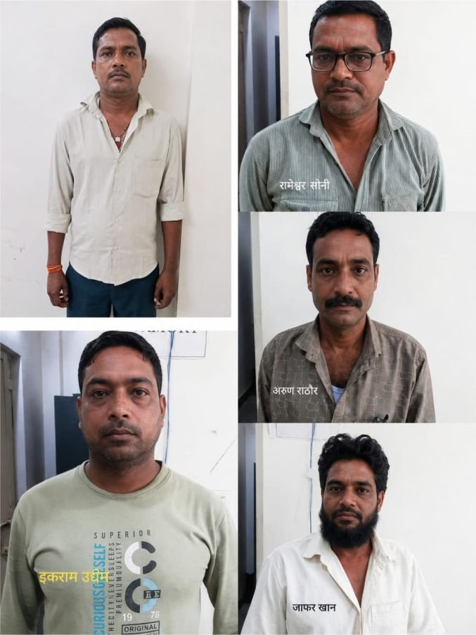 भैंसदेही में सटोरियों पर पुलिस का शिकंजा, पांच आरोपी गिरफ्तार