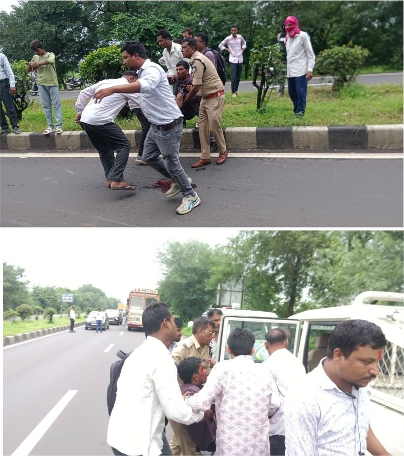 खाकी की इंसानियत! घायल को बचाने वर्दी की परवाह किए बिना सड़क पर दौड़े DSP किशोर पाटनवाला