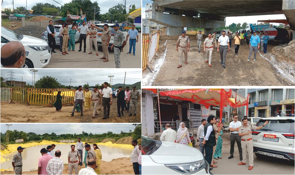 गणेश विसर्जन को लेकर प्रशासन अलर्ट, कलेक्टर-SP ने घाटों और रैली मार्गों का किया निरीक्षण