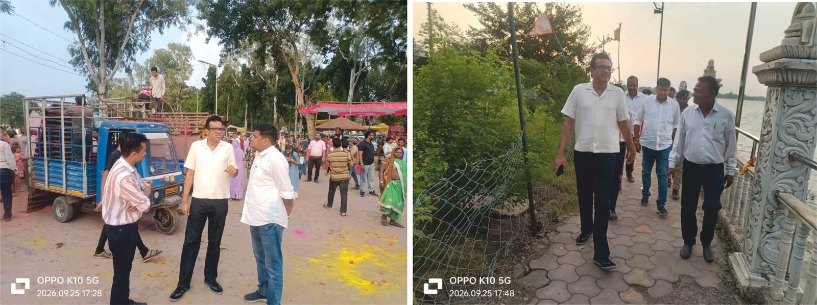 गणेश विसर्जन व्यवस्था को लेकर कलेक्टर कटेसरिया ने किया निरीक्षण